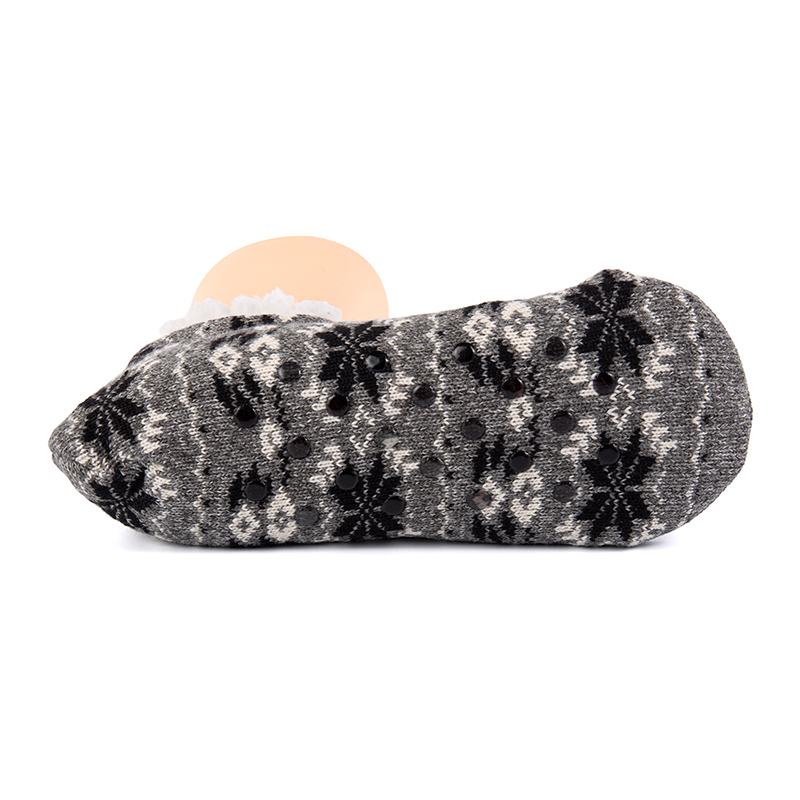 RZ134 Morandi Color Snowflake Pattern, Stripe, and Solid Color Home Knit Slippers