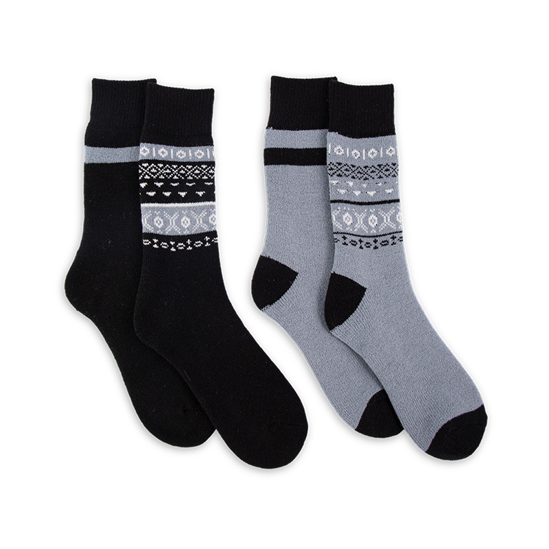 RZ249 Minimalist Elegant Thickened Men's Boot Socks with Brushed Terry Lining