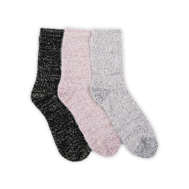 RZ009 Feather Yarn Chenille Soft Warm Plush Women’s Boot Socks