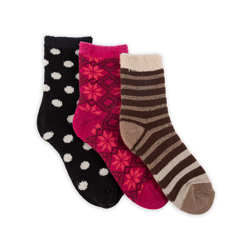 RZ046 Nordic Style Thickened Double-Layer Thermal Women’s Boot Socks
