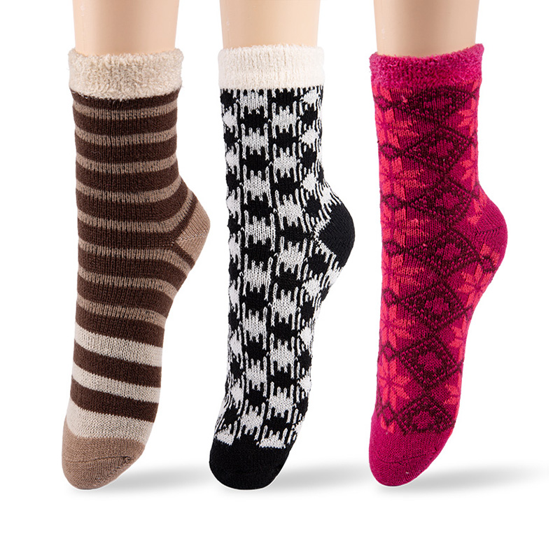 RZ046 Nordic Style Thickened Double-Layer Thermal Women’s Boot Socks